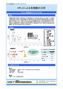 HPLCによる有機酸の分析