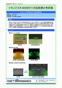 トランジスタ（MOSFET）の拡散層分布評価