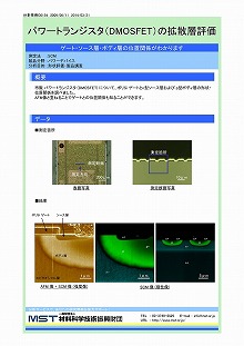 パワートランジスタ（DMOSFET）の拡散層評価