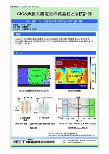 CIGS薄膜太陽電池の結晶粒と抵抗評価