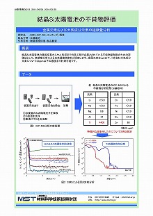 結晶Si太陽電池の不純物評価