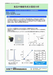 食品中機能性成分濃度分析