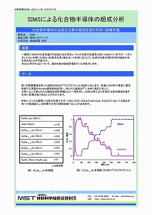 SIMSによる化合物半導体の組成分析