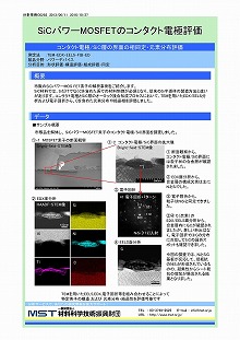 SiCパワーMOSFETのコンタクト電極評価