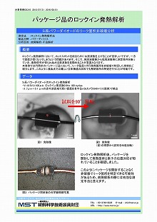 パッケージ品のロックイン発熱解析