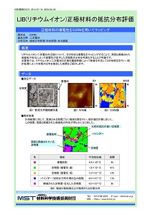 LIB(リチウムイオン)正極材料の抵抗分布評価