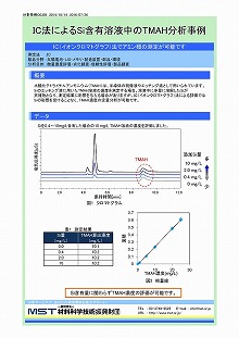 IC法によるSi含有溶液中のTMAH分析事例