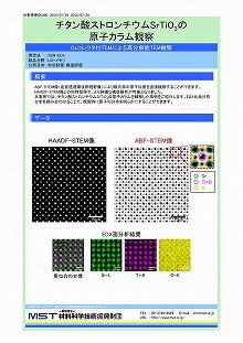 チタン酸ストロンチウムSrTiO3の原子カラム観察