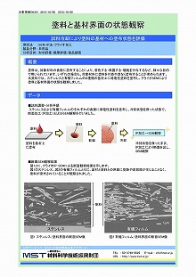 塗料と基材界面の状態観察