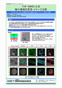 TOF-SIMSによる微小領域の定性・イメージ分析