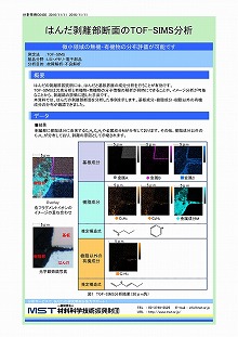 はんだ剥離部断面のTOF-SIMS分析