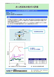 めっき試料の脱ガス評価