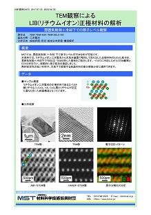 TEM観察によるLIB(リチウムイオン)正極材料の解析