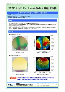 XRFによるウエハ上Au薄膜の面内膜厚評価