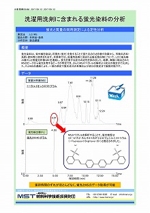 洗濯用洗剤に含まれる蛍光染料の分析