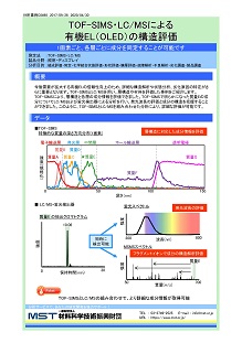 TOF-SIMS・LC/MSによる有機EL（OLED）の構造評価