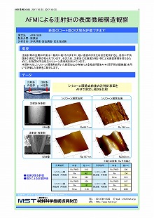 AFMによる注射針の表面微細構造観察