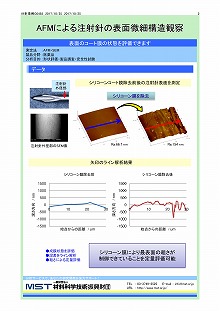 AFMによる注射針の表面微細構造観察