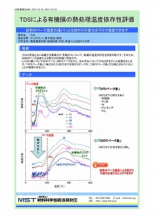 TDSによる有機膜の熱処理温度依存性評価