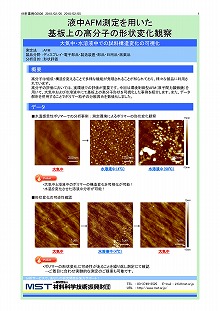 液中AFM測定を用いた基板上の高分子の形状変化観察