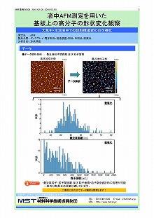 液中AFM測定を用いた基板上の高分子の形状変化観察