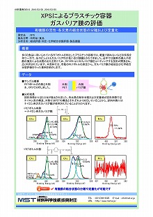 XPSによるプラスチック容器ガスバリア膜の評価