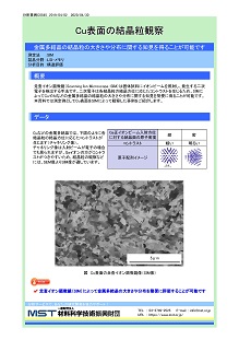 Cu表面の結晶粒観察