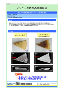 パンケーキ内部の空隙評価