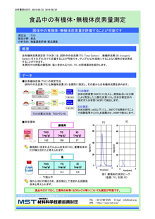 食品中の有機体・無機体炭素量測定