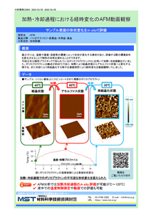 加熱・冷却過程における経時変化のAFM動画観察