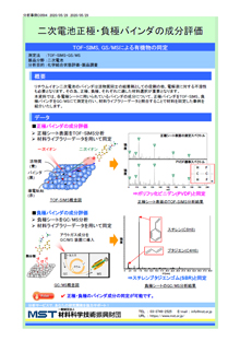 二次電池正極・負極バインダの成分評価