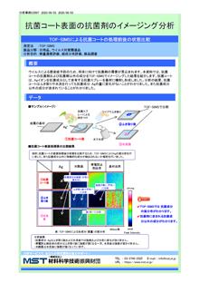 抗菌コート表面の抗菌剤のイメージング分析