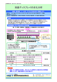 液晶ディスプレイの劣化分析