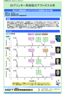 3Dプリンター用樹脂のアウトガス分析