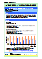 SiC基板表面および内部の不純物濃度測定