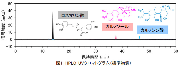 HPLC-UVクロマトグラム(標準物質)