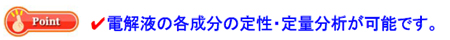 二次電池電解液の組成評価