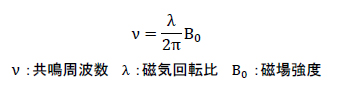 共鳴周波数と化学シフト