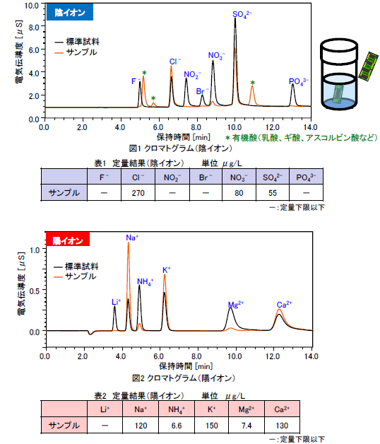 イオンクロマトグラフ法データ例