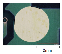 プリント基板の光学顕微鏡写真