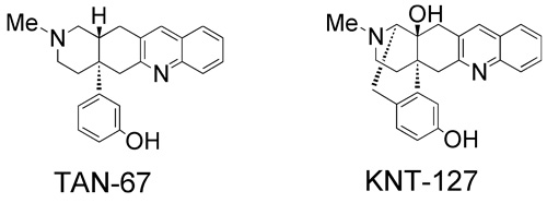 図4 δ 作動薬、TAN-67およびKNT-127の構造