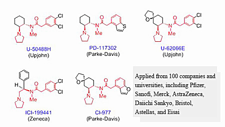 Fig. 2 Structures of representative  agonists developed in the world