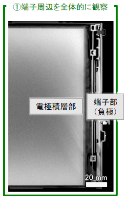 LFP電池のX線CT像